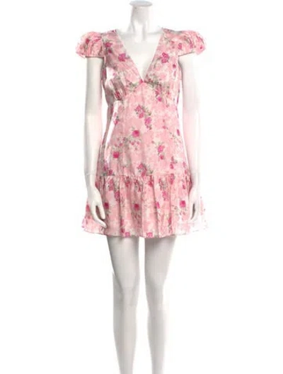 Pre-owned Loveshackfancy Silk Mini Dress W/ Tags In Pink