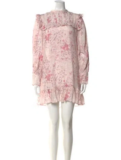 Pre-owned Loveshackfancy Silk Mini Dress W/ Tags In Pink