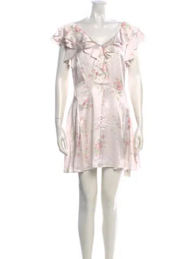 Pre-owned Loveshackfancy Silk Mini Dress W/ Tags In Pink