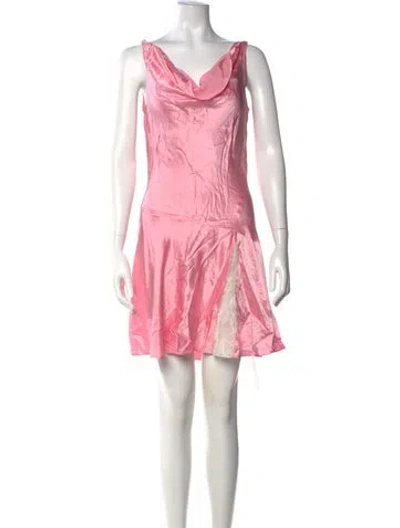 Pre-owned Loveshackfancy Silk Mini Dress W/ Tags In Pink