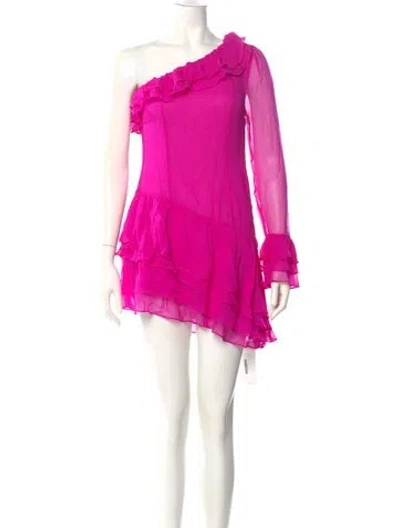 Pre-owned Loveshackfancy Silk Mini Dress W/ Tags In Purple