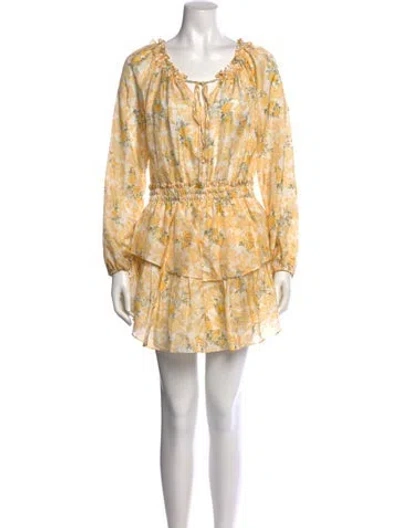 Pre-owned Loveshackfancy Silk Mini Dress W/ Tags In White