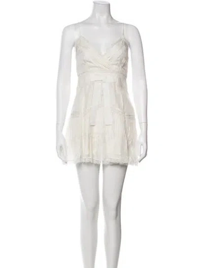 Pre-owned Loveshackfancy Silk Mini Dress W/ Tags In White