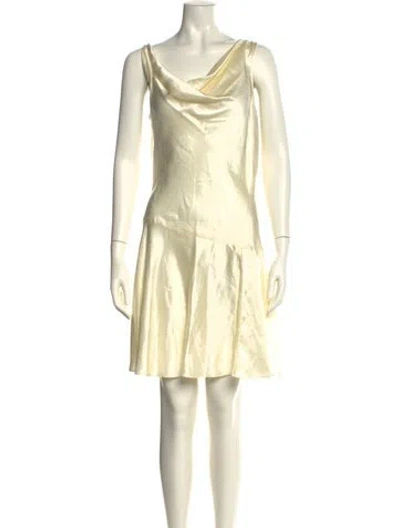 Pre-owned Loveshackfancy Silk Mini Dress W/ Tags In Yellow