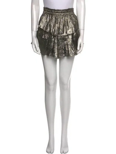 Pre-owned Loveshackfancy Silk Mini Skirt