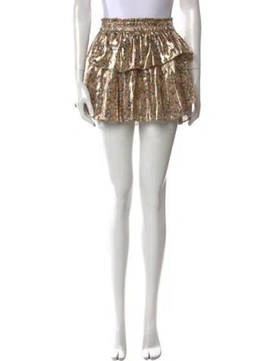 Pre-owned Loveshackfancy Silk Mini Skirt