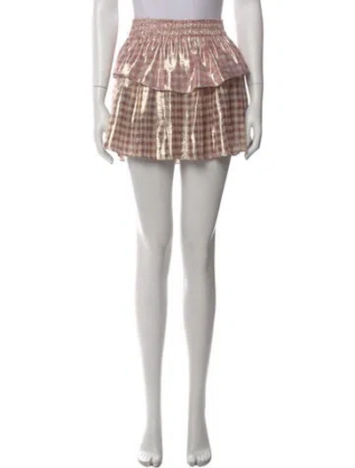 Pre-owned Loveshackfancy Silk Mini Skirt