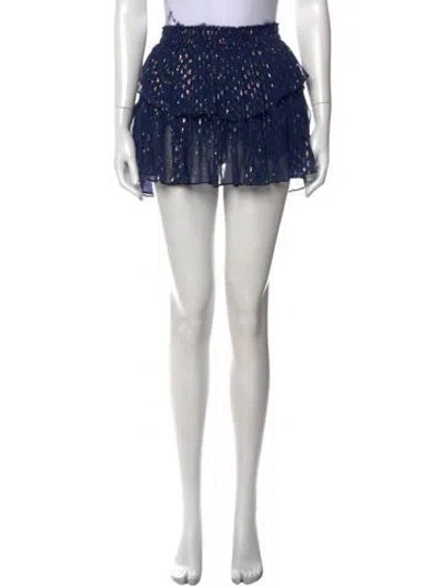 Pre-owned Loveshackfancy Silk Mini Skirt