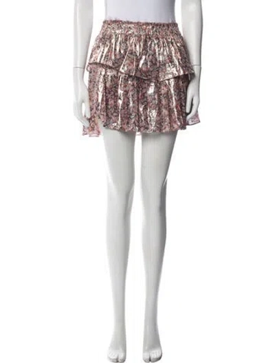 Pre-owned Loveshackfancy Silk Mini Skirt