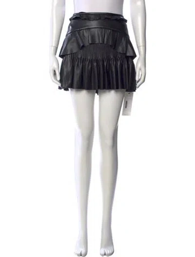 Pre-owned Loveshackfancy Silk Mini Skirt In Blue
