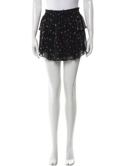 Pre-owned Loveshackfancy Silk Mini Skirt In Multi