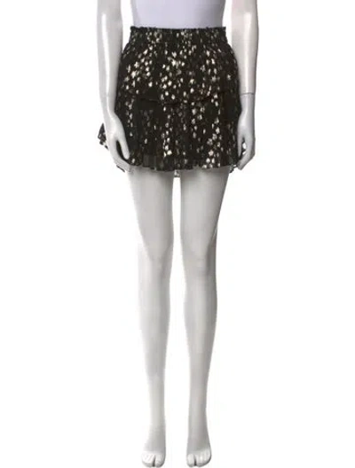 Pre-owned Loveshackfancy Silk Mini Skirt In Multi