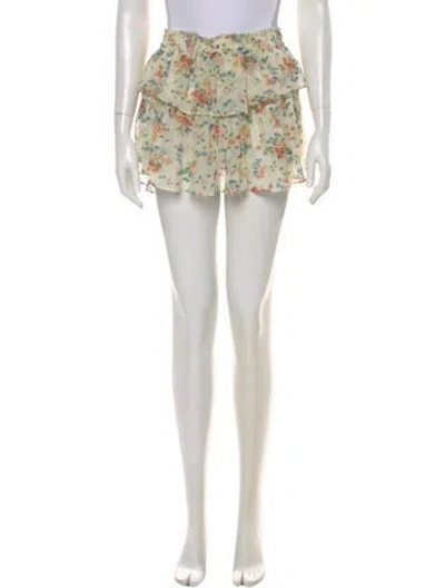 Pre-owned Loveshackfancy Silk Mini Skirt In Multi