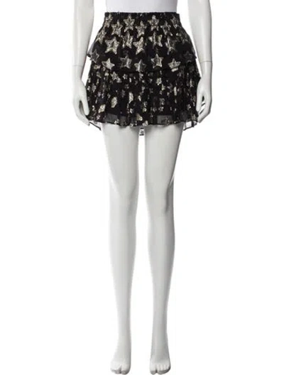 Pre-owned Loveshackfancy Silk Mini Skirt In Multi