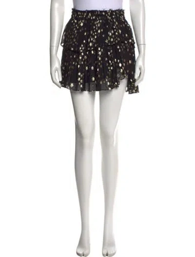Pre-owned Loveshackfancy Silk Mini Skirt In Multi