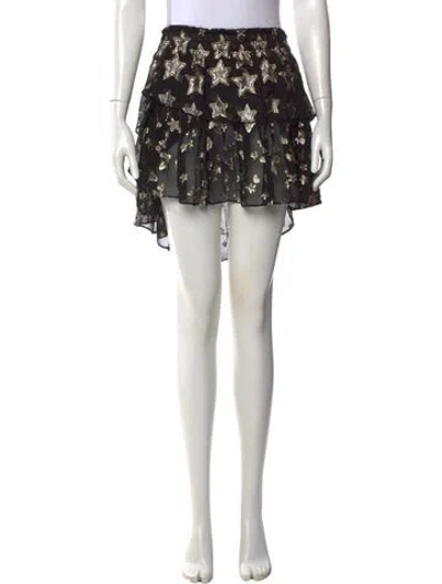 Pre-owned Loveshackfancy Silk Mini Skirt In Multi