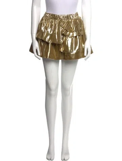 Pre-owned Loveshackfancy Silk Mini Skirt W/ Tags