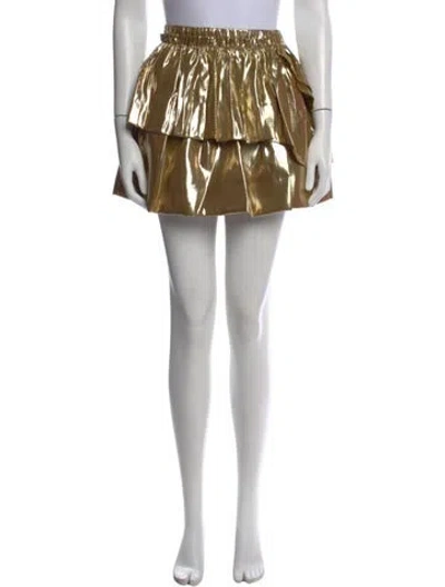 Pre-owned Loveshackfancy Silk Mini Skirt W/ Tags