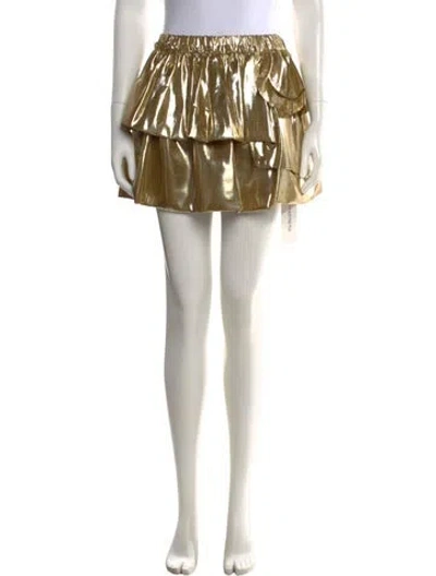 Pre-owned Loveshackfancy Silk Mini Skirt W/ Tags