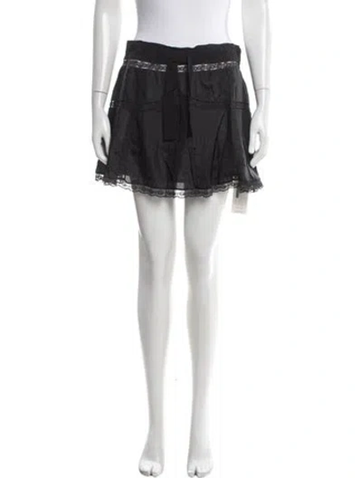 Pre-owned Loveshackfancy Silk Mini Skirt W/ Tags In Blue