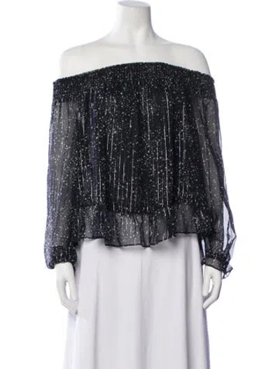Pre-owned Loveshackfancy Silk Printed Blouse In Multicolor