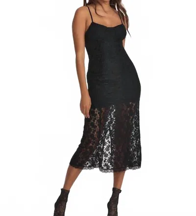 Loveshackfancy Sima Midi Dress In Black