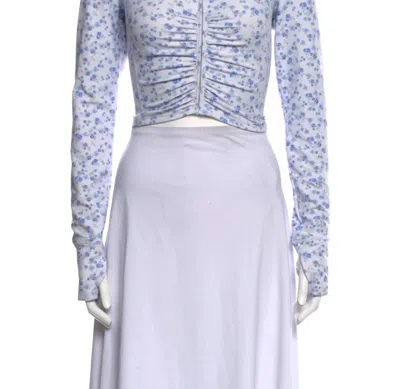 Loveshackfancy Sindri Jacket In Blue Side Walk In Multi
