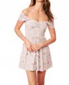 Loveshackfancy Siona Cotton Floral Mini Dress In Skylight Blue In Pink