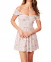 Loveshackfancy Siona Cotton Floral Mini Dress In Skylight Blue In Multi