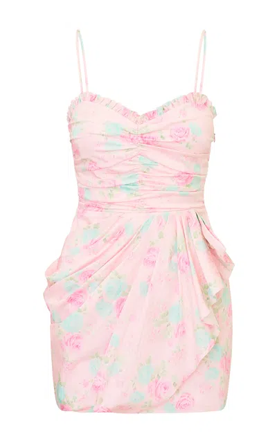 Loveshackfancy Sispelle Cotton Satin Maxi Dress In Pink