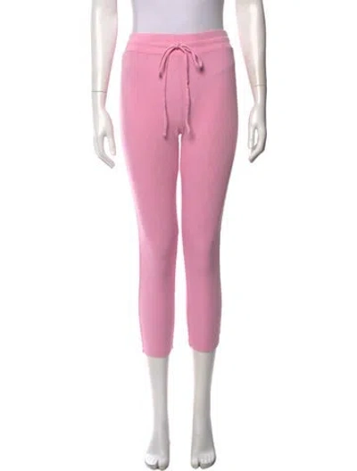 Pre-owned Loveshackfancy Skinny Leg Pants In Pink