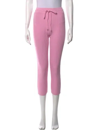 Pre-owned Loveshackfancy Skinny Leg Pants In Pink