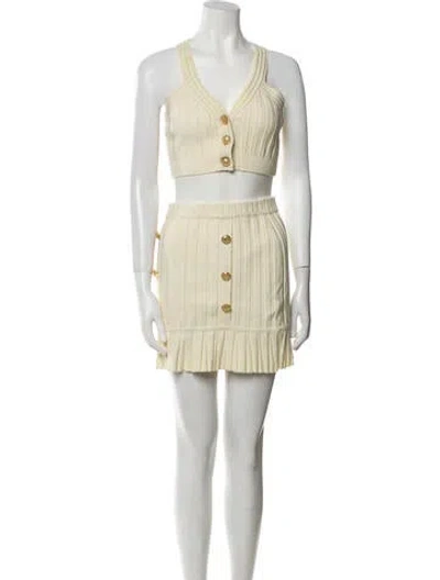 Pre-owned Loveshackfancy Skirt Set In Neutral