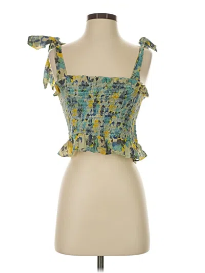 Pre-owned Loveshackfancy Sleeveless Blouse In Green