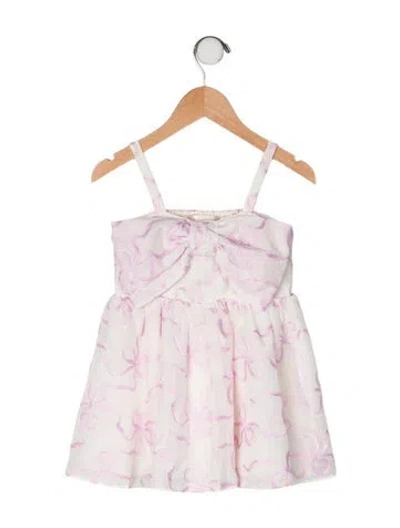 Pre-owned Loveshackfancy Babies' Sleeveless Dress In Purple