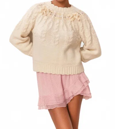Loveshackfancy Sloanna Pullover In Ivory In White