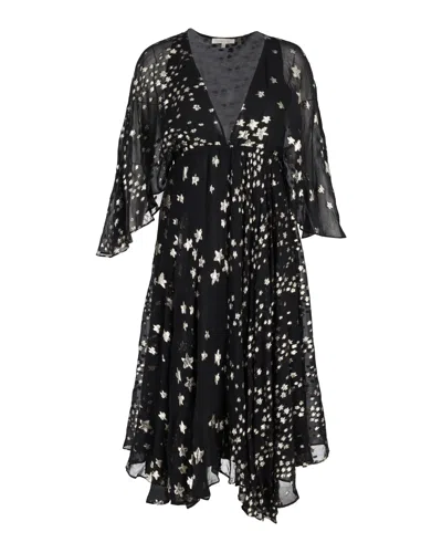 Loveshackfancy Solana Midi Dress In Black Silk