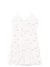 Loveshackfancy Solbina Ribbed Floral And Bow-embroidered Cotton Mini Dress