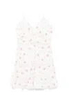Loveshackfancy Solbina Ribbed Floral And Bow-embroidered Cotton Mini Dress In White