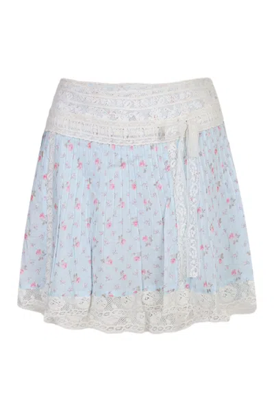 Loveshackfancy Solena Skirt Chapparal Blue