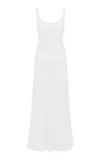 Loveshackfancy Solenne Scoop-neck Lace Maxi Dress In White