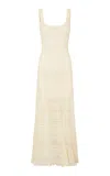 Loveshackfancy Solenne Scoop-neck Lace Maxi Dress In Yellow
