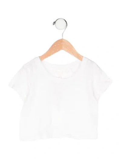 Pre-owned Loveshackfancy Babies' Solid Short Sleeve Top In Neutral