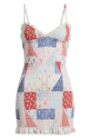 Loveshackfancy Solier Patchwork Cotton Minidress In White