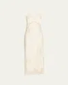 Loveshackfancy Sorone Satin Lace Maxi Slip Dress In White