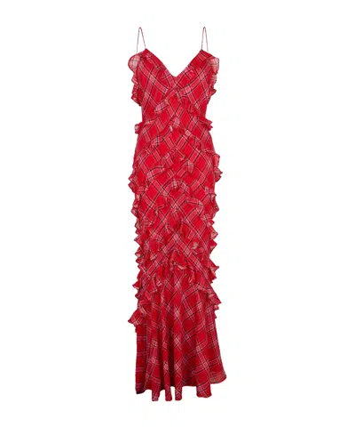 Loveshackfancy Spaghetti Strap Dress In Red