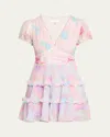 Loveshackfancy Spirea Printed Ruffle Tiered Dress In Sunset Shore