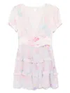 Loveshackfancy Spirea Printed Ruffle Tiered Dress In Multi