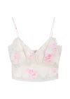 Loveshackfancy Spritely Floral-print Satin Camisole Top In Pink
