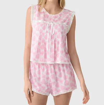 Loveshackfancy Sprouse Pajama Set In Angel Kiss In Neutral